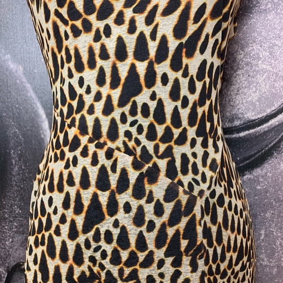 Topshop Blaze Burning Print Midi Dress with Slit - Picture 3 of 9